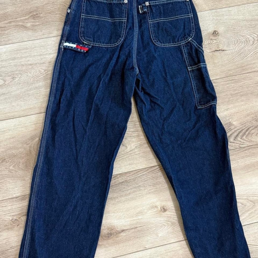 Y2K Tommy Hilfiger Carpenter Jeans Dark Wash Boys 16/Women's 4